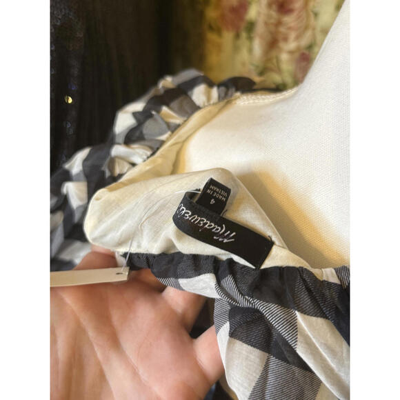 NWT! Madewell Black and White Bubble Sleeve Women's Top Size 4 - Picture 8 of 8